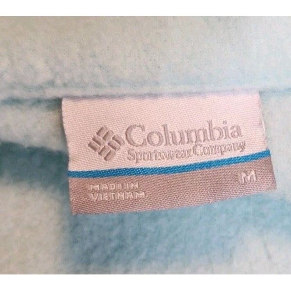 Columbia Fleece Jacket Women's Size Medium Light Mint Green Zipper Soft - Picture 3 of 7